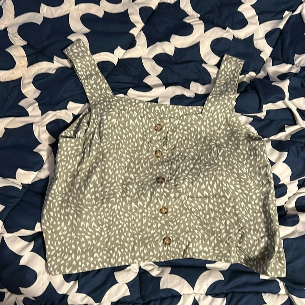 Matty M button down back cropped top